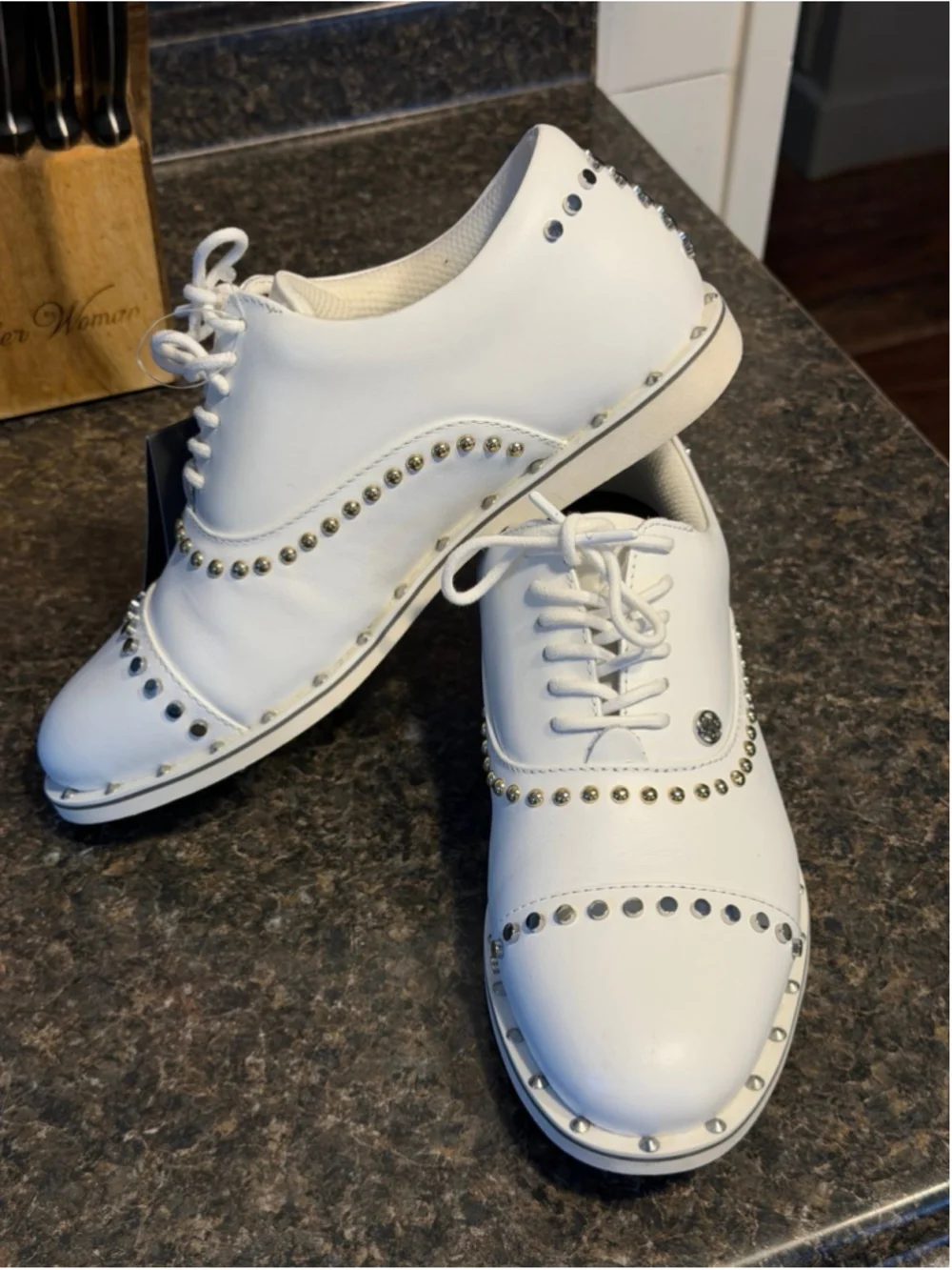 NWT G/Fore Ladies Welt Stud Gallivanter Golf Shoes White Women's 6.5